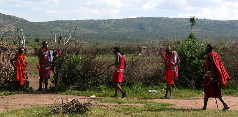 day06IMG_2448.jpg - Masai village tribesmen.  Masai Mara, Kenya